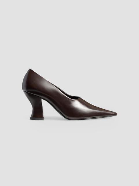 KHAITE Women's Colleen 75MM Glazed Leather Pumps - Chocolate