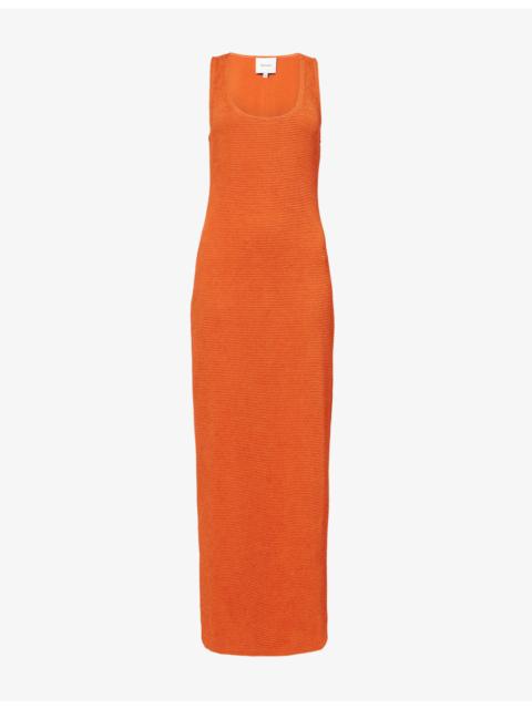 Reformation Ericka Scoop-Neck Stretch-Woven Midi Dress