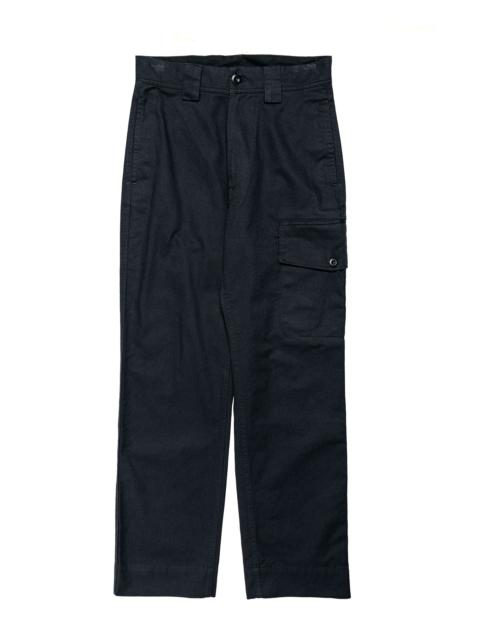 MARGARET HOWELL MHL Single Cargo Pocket Trousers Soft Cotton Drill Ink