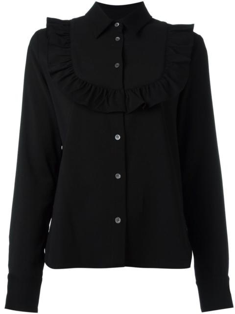 Maison Kitsuné ruffled panel shirt
