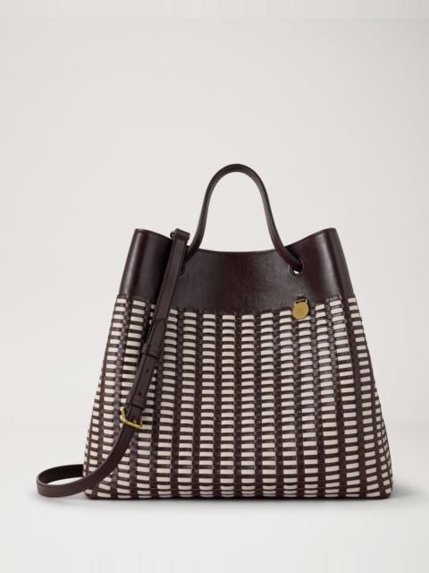 Mulberry Woven Tote Ebony & Eggshell Woven Leather