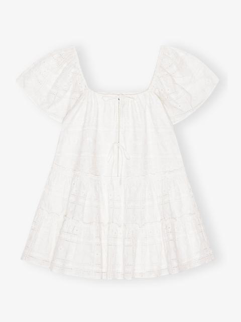 WHITE BRODERIE ANGLAISE LAYER DRESS