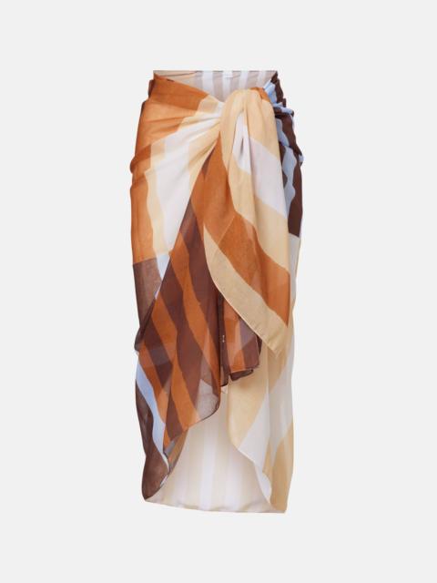 CALA de la CRUZ Luana striped beach cover-up