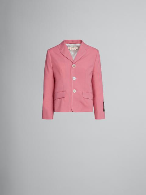 Marni BABY PINK BABY JACKET IN TROPICAL WOOL