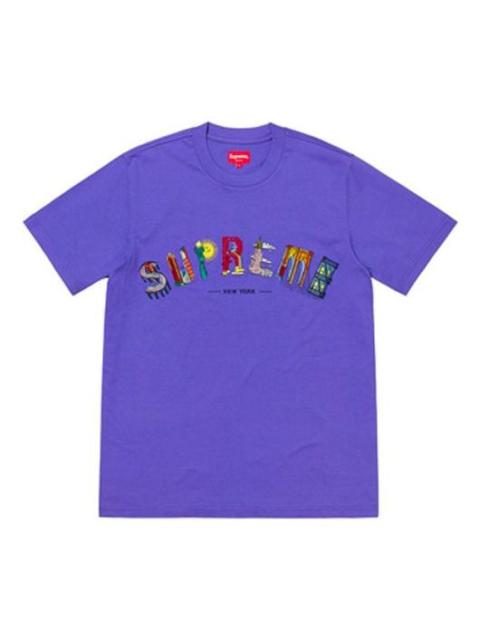 Supreme Supreme SS19 City Arc Tee DustyPurple Logo Tee SUP-SS19-480