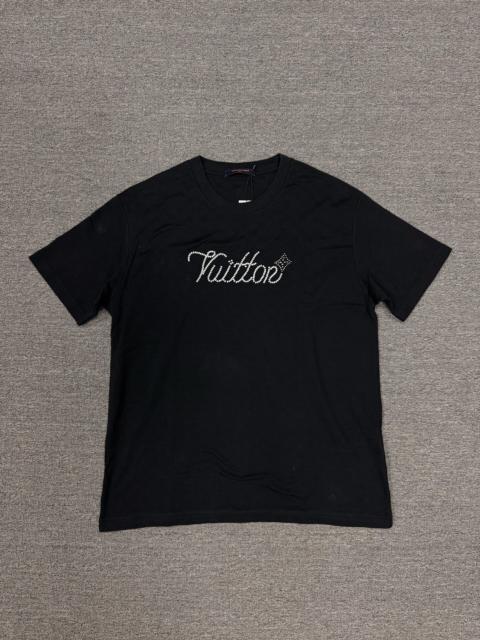 Louis Vuitton Louis Vuitton × Nigo Black Plaid Beaded Embroidered Short Sleeve Top