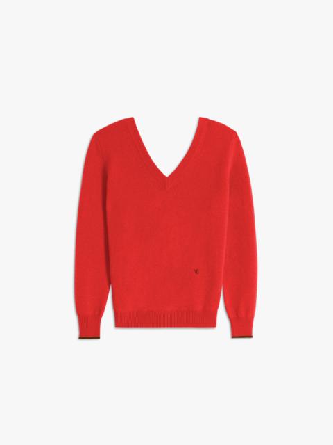 Victoria Beckham Double V-Neck Jumper in Red