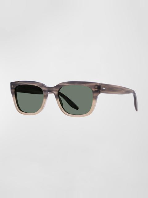 BARTON PERREIRA Men's Stax Plastic Rectangle Sunglasses