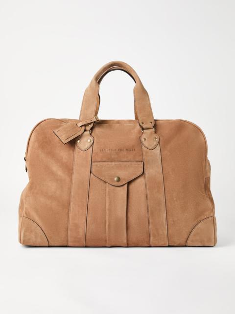 Brunello Cucinelli Reversed calfskin street bag