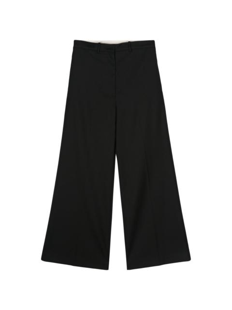 LOW CLASSIC twill wide-leg trousers