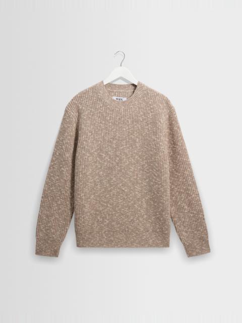 Wax London Wilde - Natural Fleck Rib Wool Crewneck