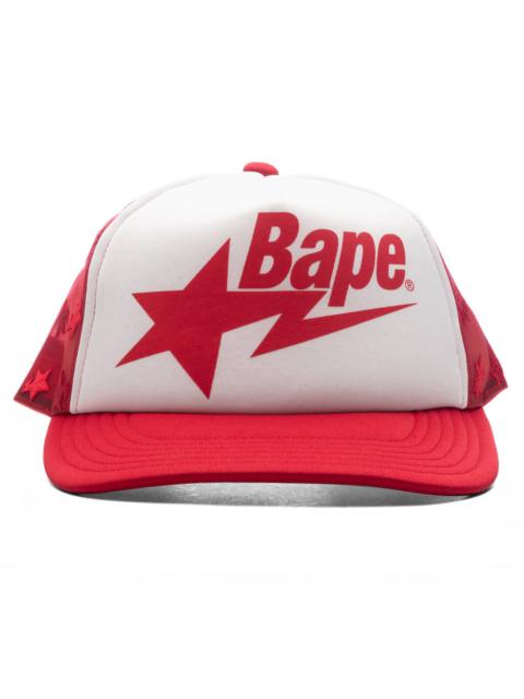 A BATHING APE® BAPE STA MESH CAP - RED
