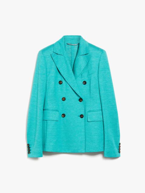 ジャケット Max Mara SS23 'Zirlo' blazer jacket (ZIRLO 003) Max Mara Max Mara Woman Sea Green Cotton Blend Zirlo Blazer