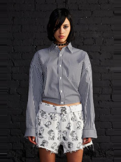 R13 SPLIT HEM BOYFRIEND SHIRT