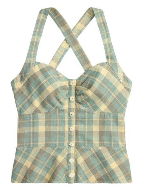 RRL by Ralph Lauren plaid buttoned top