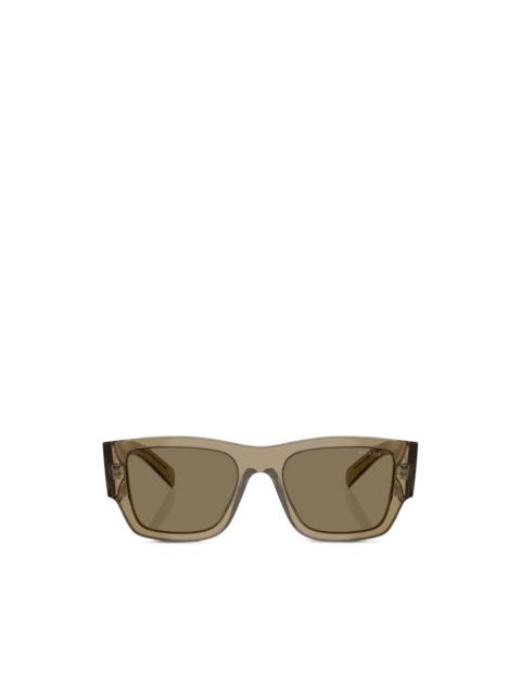 Prada logo-plaque rectangle-frame sunglasses