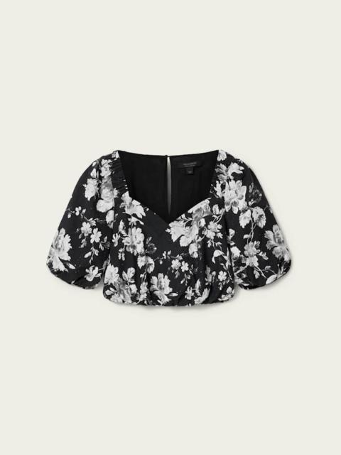 ALLSAINTS LEVY FLORAL CROPPED TOP