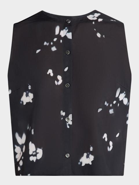 Theory Sleeveless Button-Front Top
