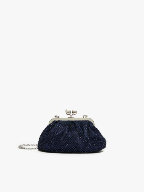 WEEKEND Max Mara EDITA Small Pasticcino Bag in mesh and rhinestones