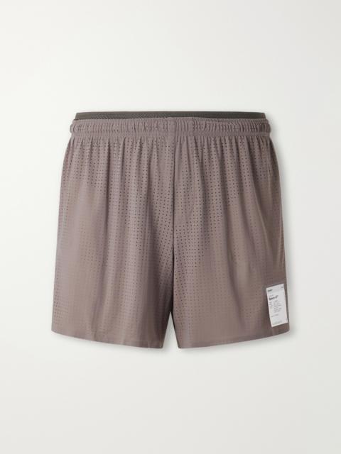 SATISFY Straight-Leg Logo-Appliqu&eacute;d 5" Space‑O&trade; Shorts