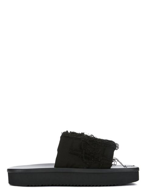 Twisted platform-sole slides