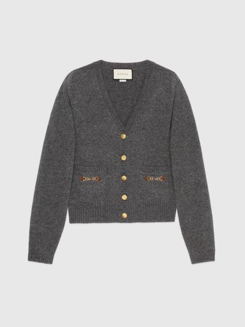 Cashmere cardigan with Horsebit