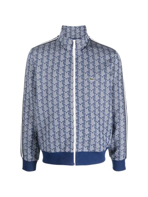 monogram-pattern long-sleeved sweatshirt