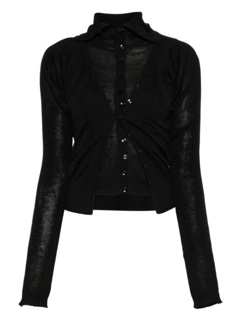 LOW CLASSIC layered cardigan