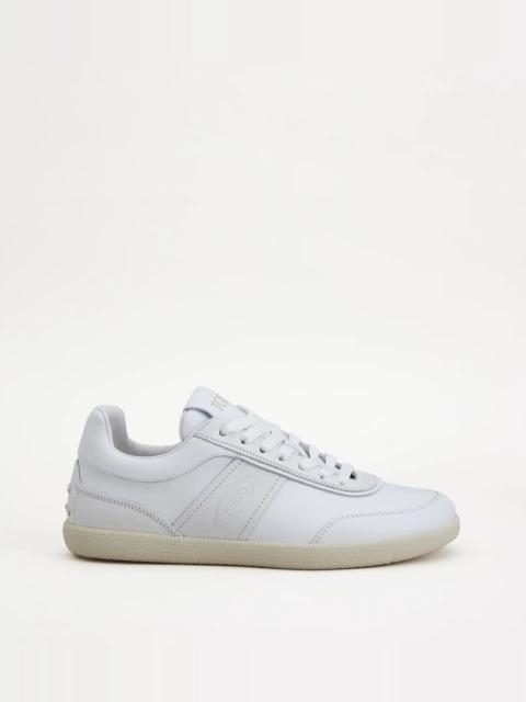 Tod's TOD’S TABS SNEAKERS IN LEATHER - WHITE