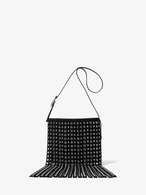 MICHAEL KORS Nolita Small Studded Fringed Suede Messenger Bag