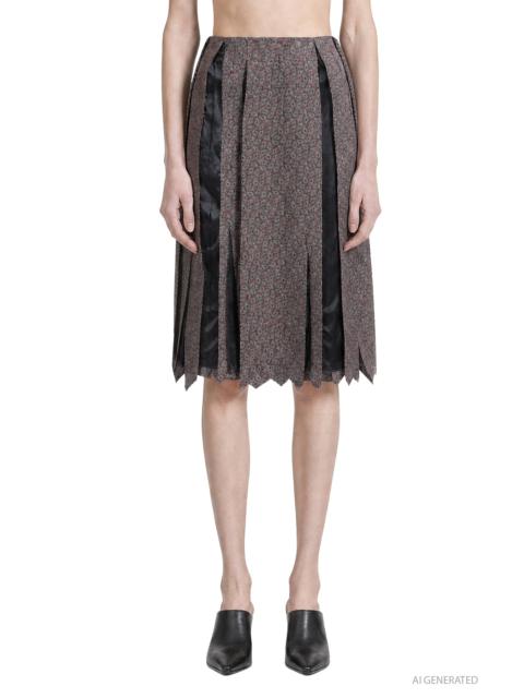 Maison Margiela Fusion Paisley Midi Skirt