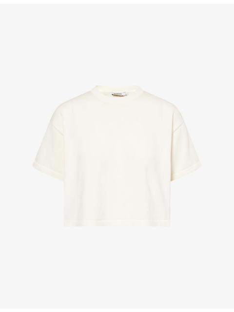 SIMKHAI Mavis Boxy-Fit Cotton-And-Silk Top