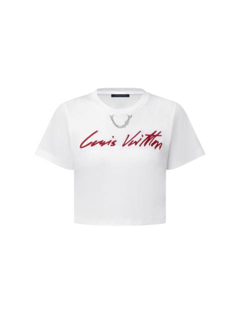 Louis Vuitton Cursive Signature Crop Top
