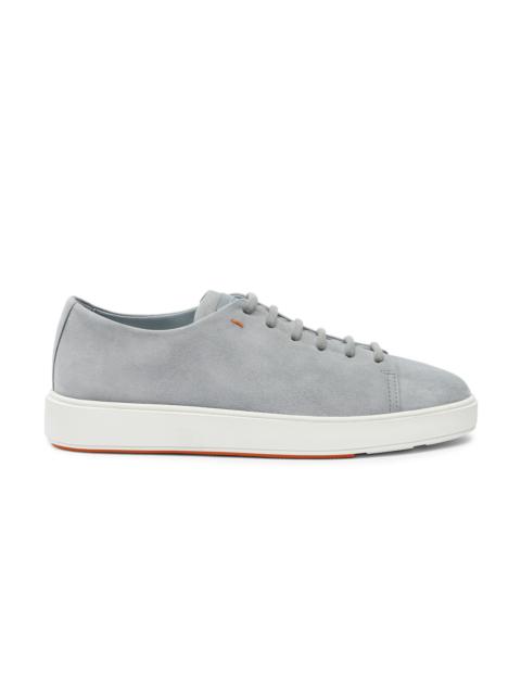 Santoni Men's grey suede sneaker