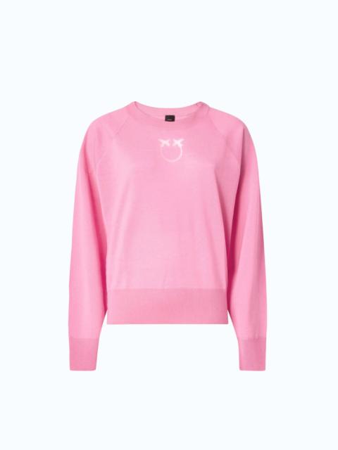 PINKO SWEATER WITH LOVE BIRDS LOGO