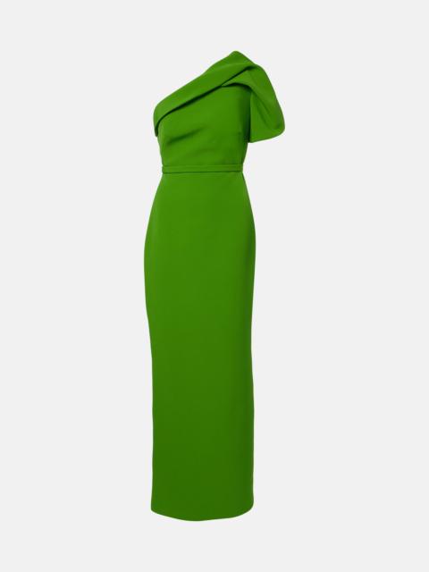 Safiyaa One-shoulder crêpe gown