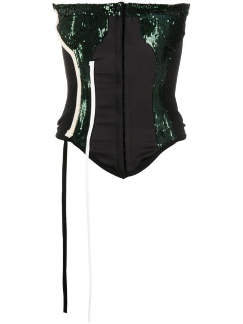 OTTOLINGER sequin-embellished strapless corset vest
