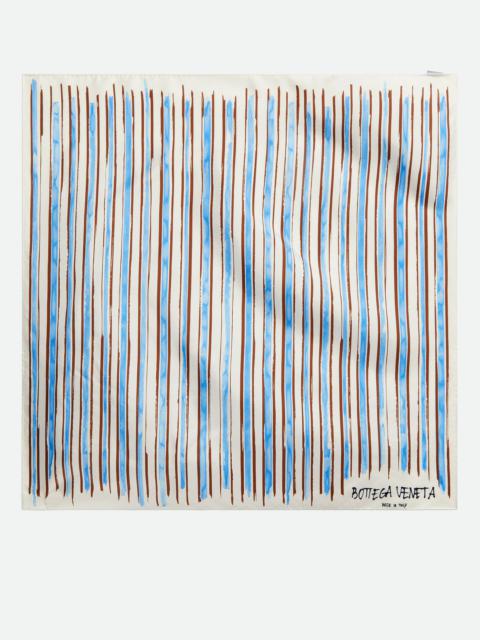 Bottega Veneta Printed Silk Stripe Foulard