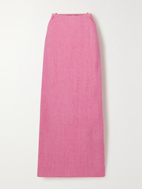 JACQUEMUS Novio Linen Maxi Skirt