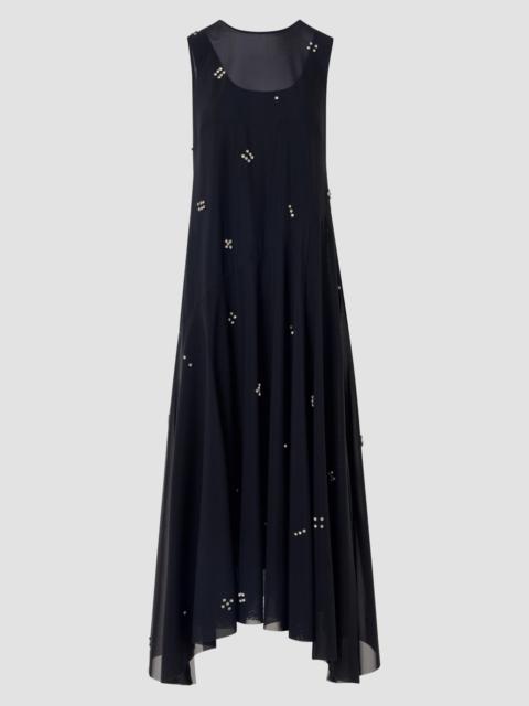 AKRIS Women's Diamond Dice Dot Midi Dress - Black