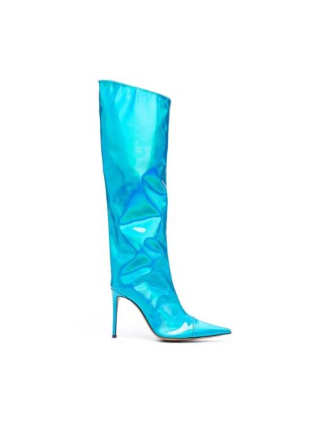 ALEXANDRE VAUTHIER Metropolis Tall Metallic Boots Turquoise