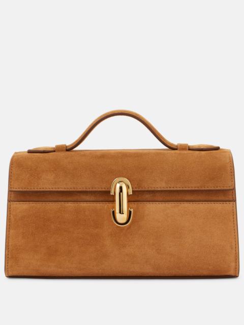 SAVETTE Symmetry Pochette suede tote bag
