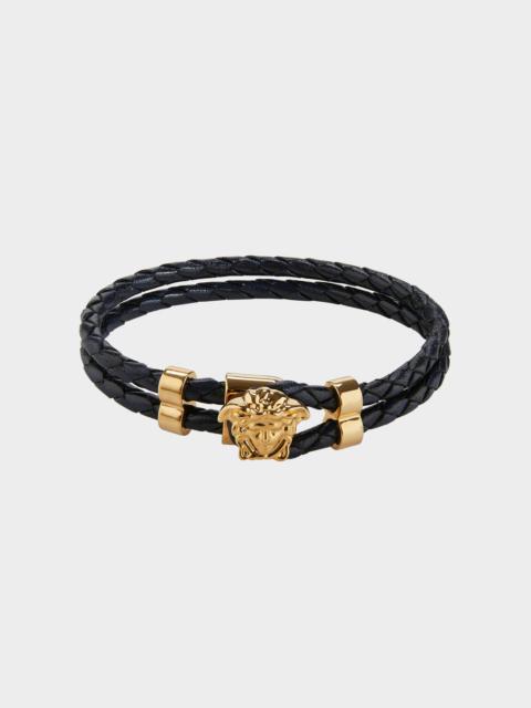 Medusa leather bracelet