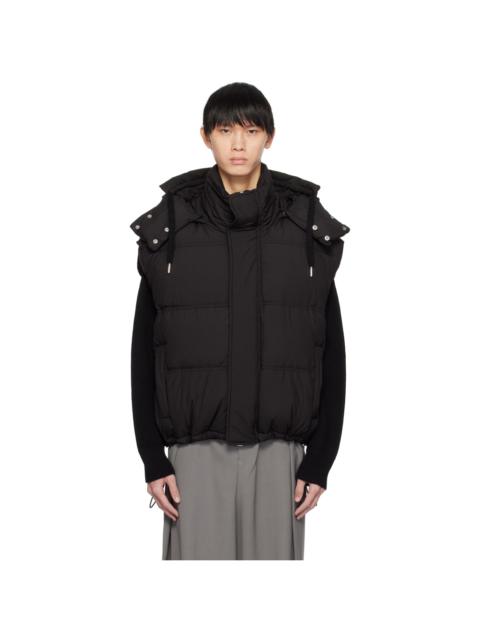 AMI Paris Black Sleeveless Down Vest