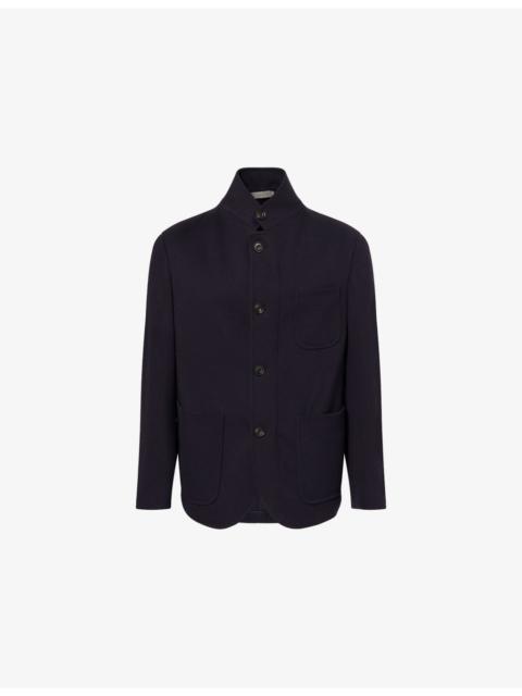CORNELIANI Patch-Pocket Corn-Button Wool Jacket