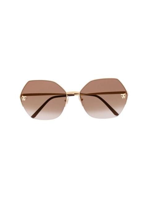 Cartier geometric-frame gradient-lense sunglasses