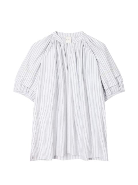 Paul Smith striped-pattern V-neck top