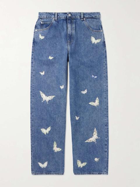 Our Legacy Vast Wide-Leg Embroidered Jeans