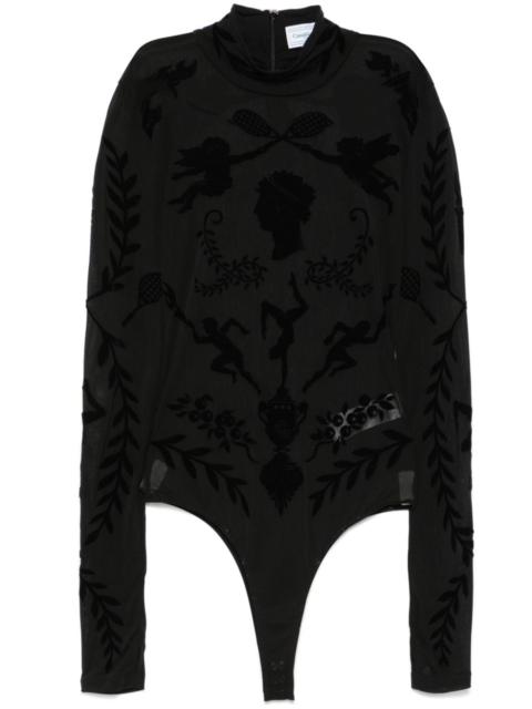 CASABLANCA devoré-effect bodysuit