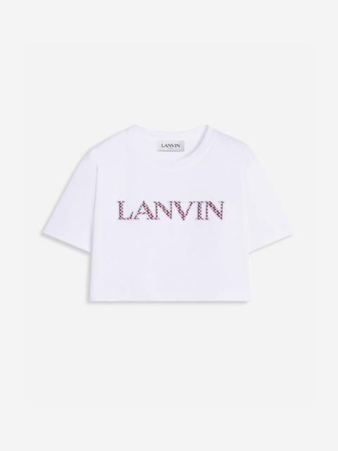 Lanvin EMBROIDERED CROPPED T-SHIRT